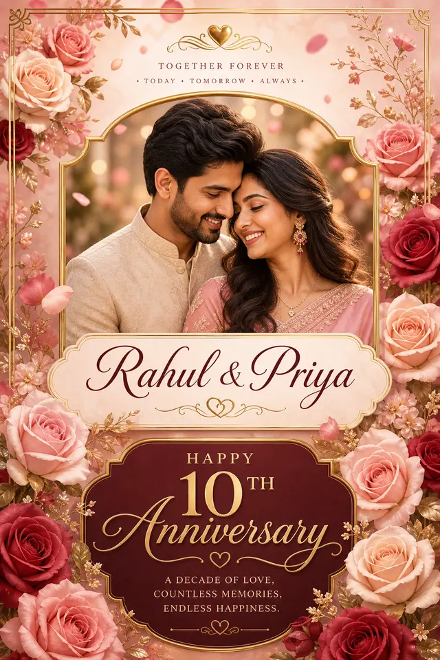 Anniversary Card Maker example