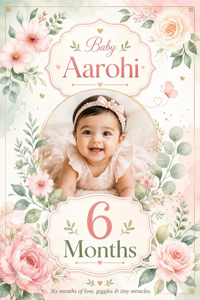 Baby Milestone Card Maker example