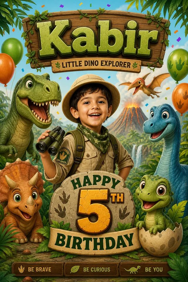 Dinosaur card style