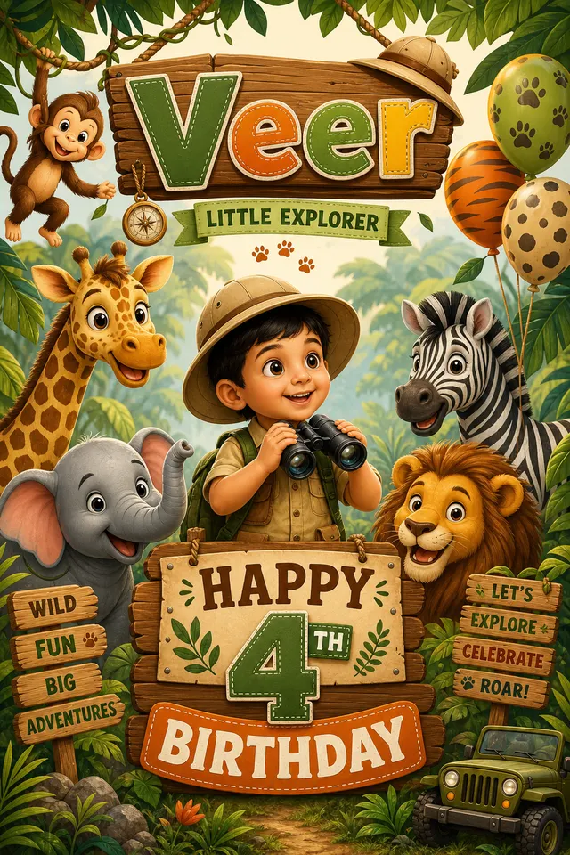 Jungle Safari card style