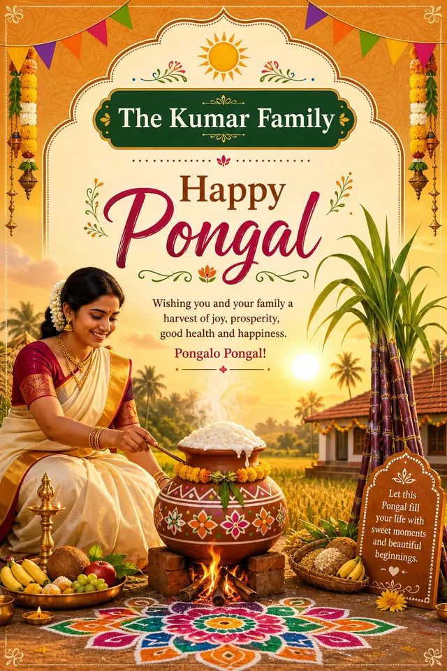 Pongal card style