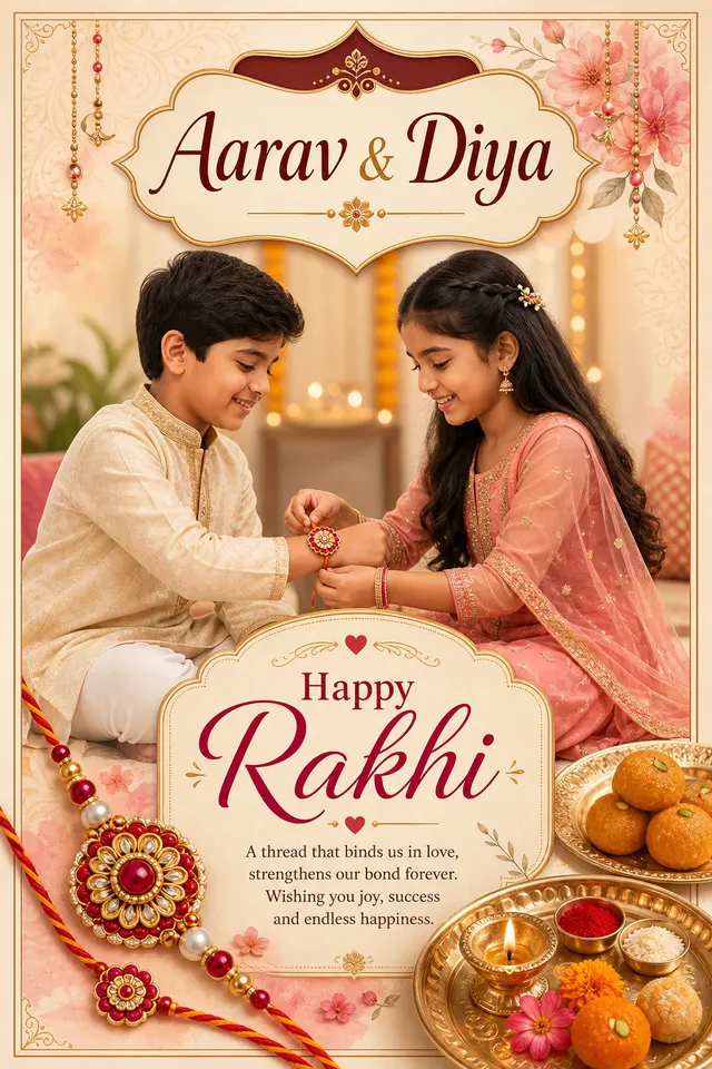 Raksha Bandhan card style