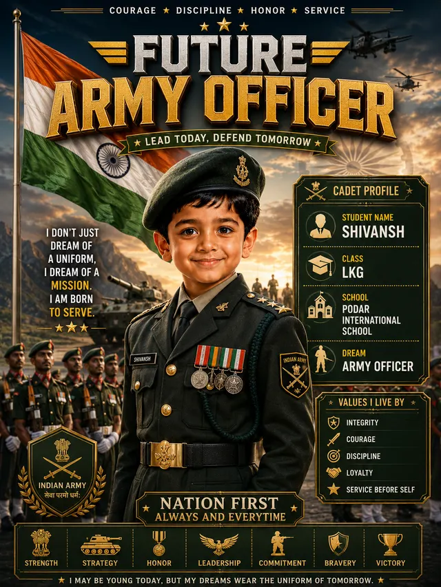 Army Officer poster style