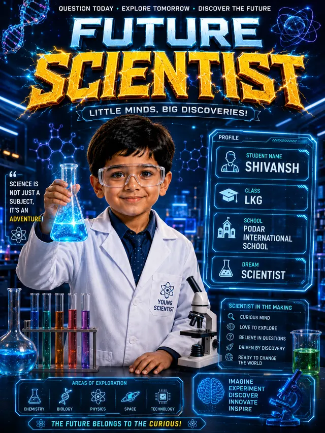 Scientist poster style