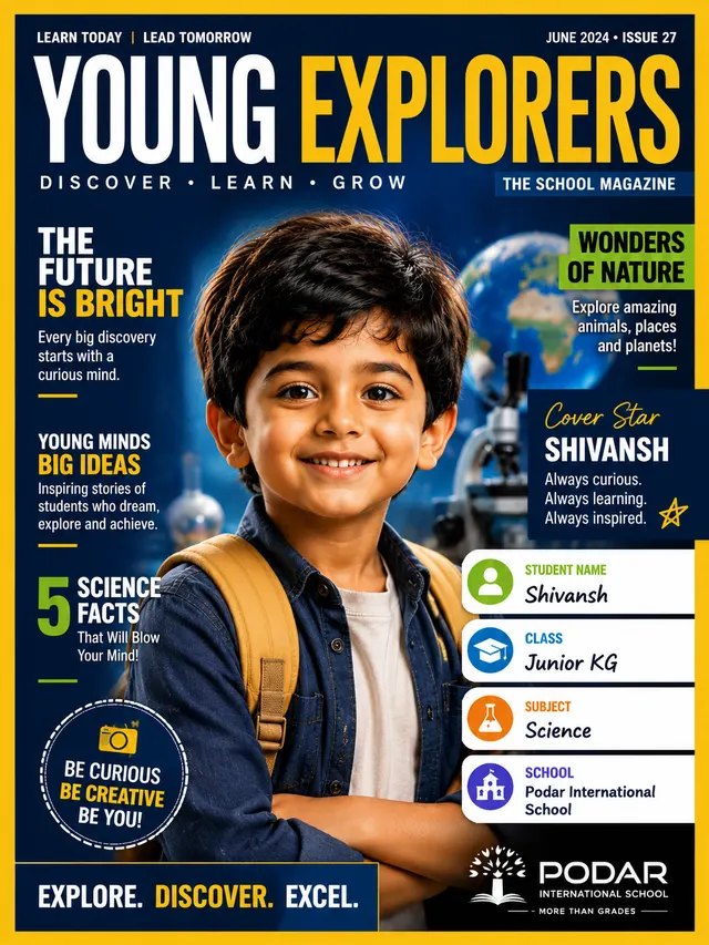 School Magazine cover style