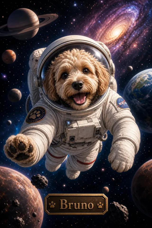 Astronaut portrait style