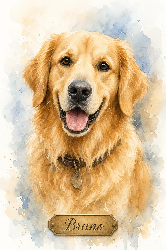 Watercolor portrait style