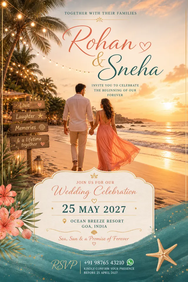 Beach invite style