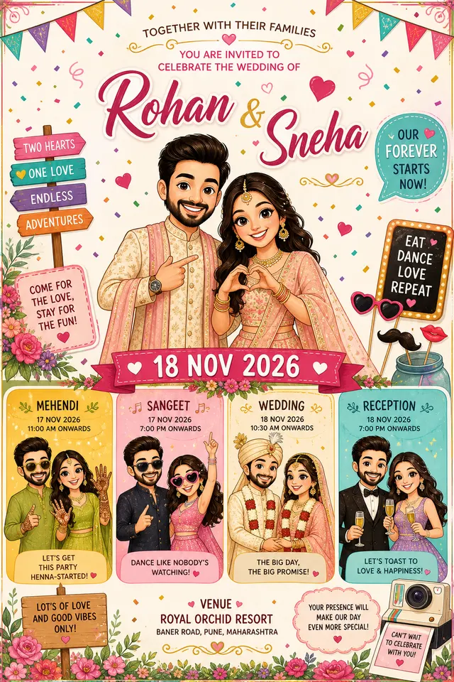 Caricature Fun invite style